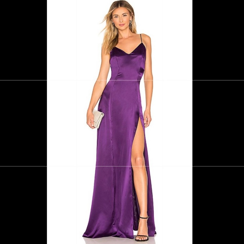 REVOLVE Amanda Uprichard Purple Gown w/slit
